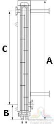 Схема кожухотрубного теплообменника Pharma-line 3 - 3.7